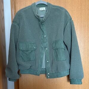 Bernese Green Bomber Jacket for Women